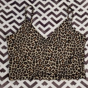 Cheetah print crop top